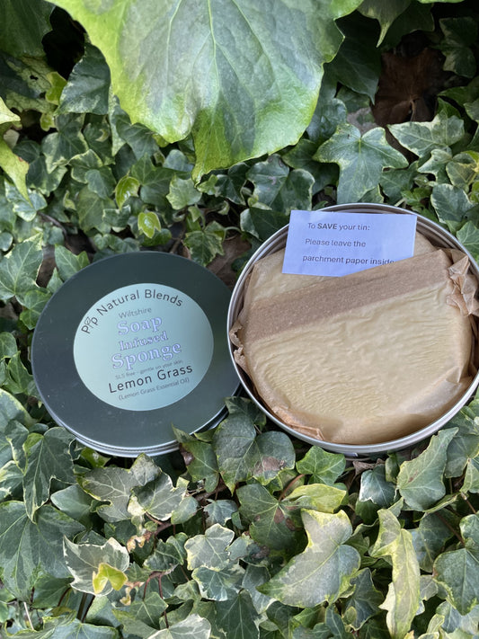 Soap Infused Sponge Collection - Lemongrass essential oil