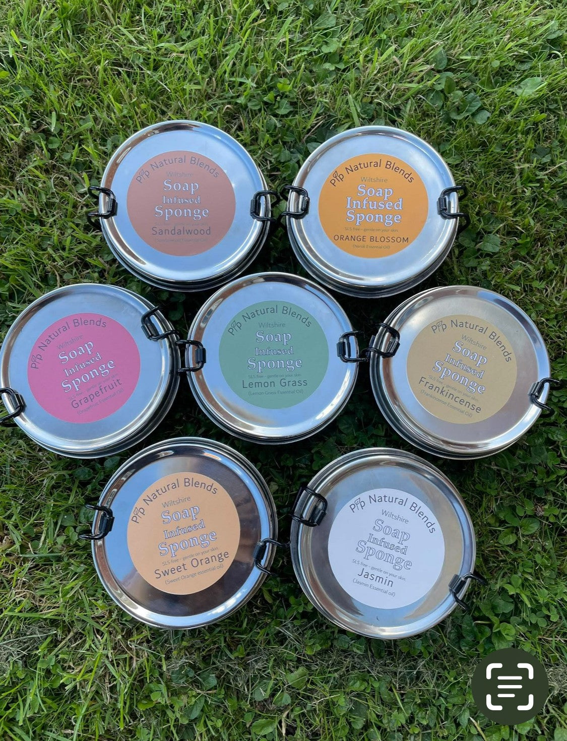 Soap Infused Sponge Collection - Lemongrass essential oil